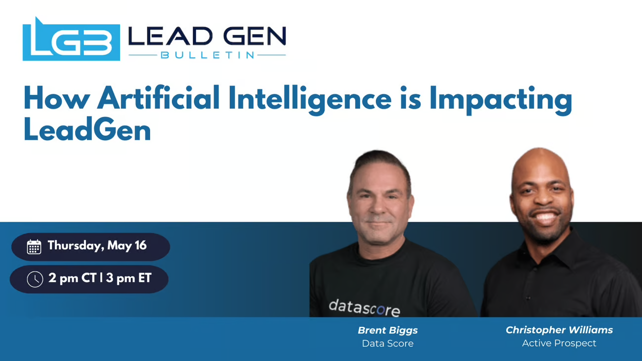 Webinar Recording: How Artificial Intelligence is Impacting LeadGen